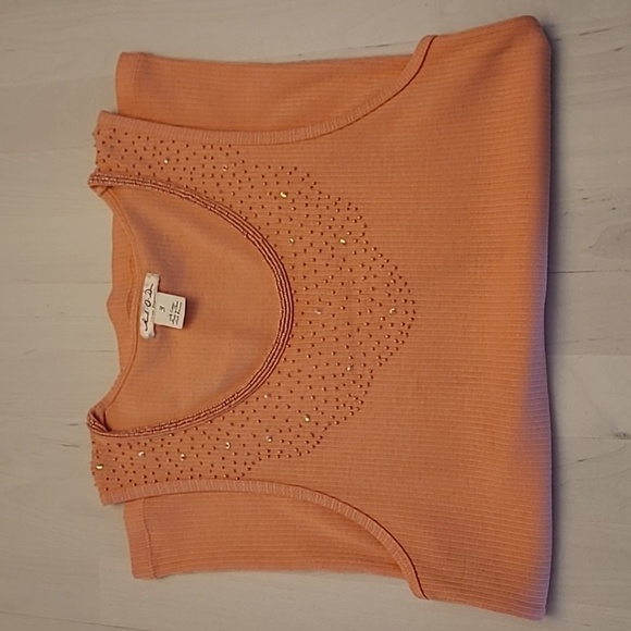 Mod o Doc Sherbert Beaded Neckline Ribbed Tank Top - Picture 10 of 10